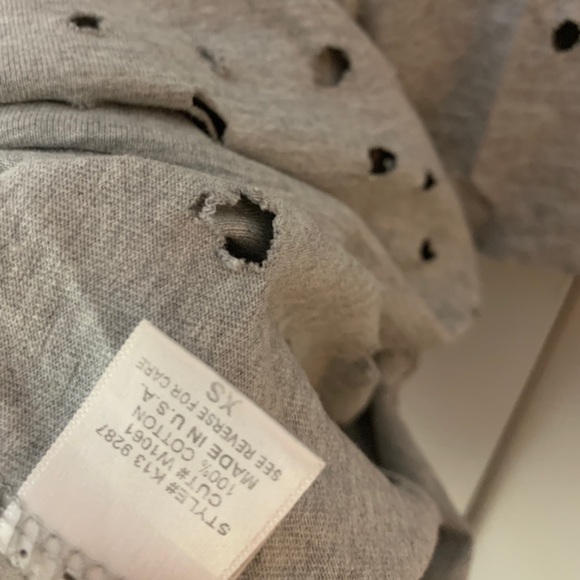 Emma & Sam LF Oversized Grey Holes T-Shirt / Dress - Picture 6 of 9